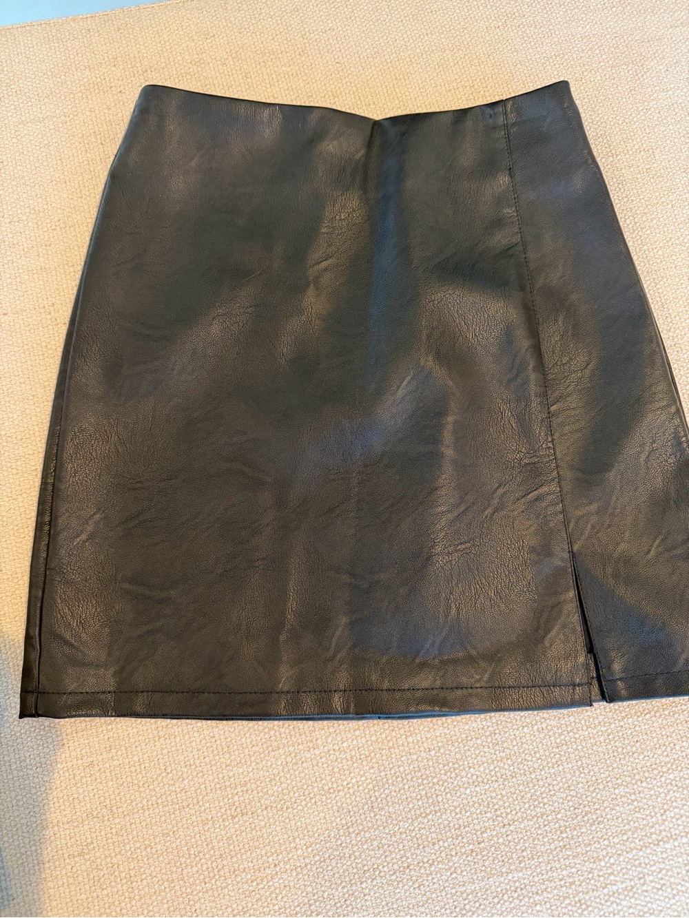 Top Shop Mini Faux Leather Skirt